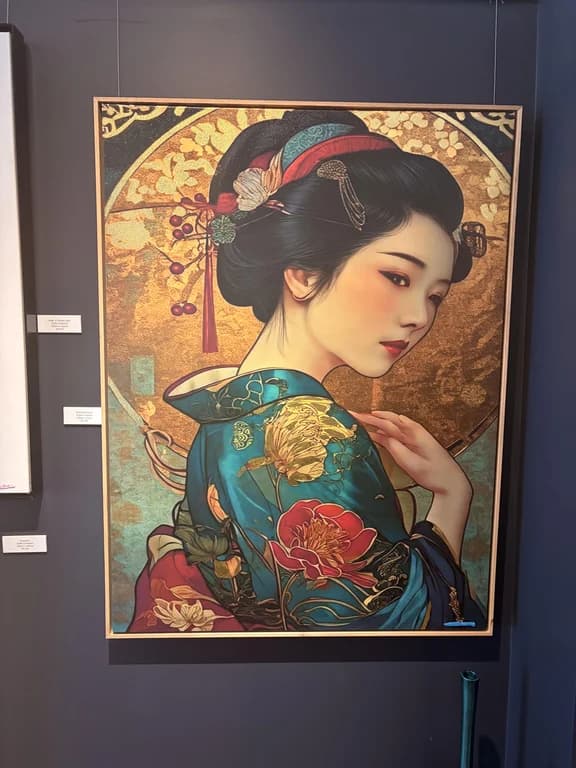 Painting at a local art gallery selling for $1200 example from the AI Image Scams and Catfishing: Warning Signs guide