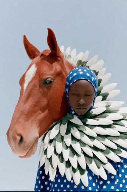 "Kiss" — horse and woman example from the How to Spot AI-Generated Faces and Portraits guide